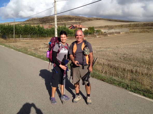 Me and my Basque friend Ricardo, on the Camino on the way to Burgos.