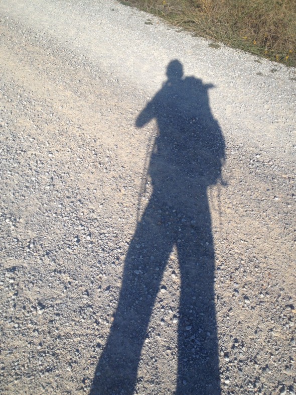 My shadow on the long miles of gravel road this morning. Interestingly, this 17k is classified as the longest extant stretch of Roman road left in Spain today. I followed in the footsteps of Emperor Augustus himself!