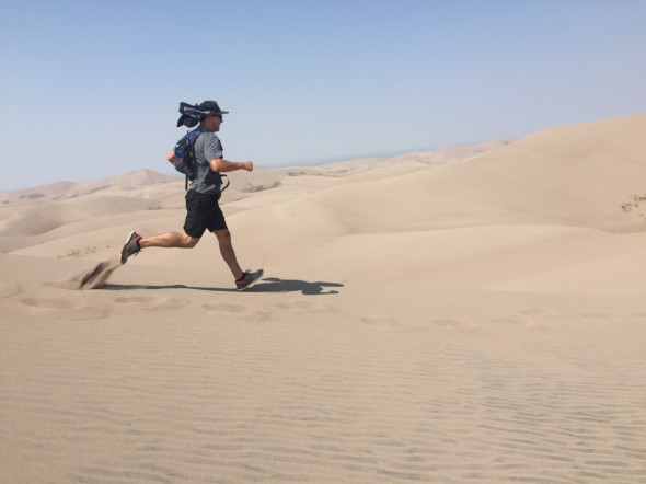 Jay running on Dunes