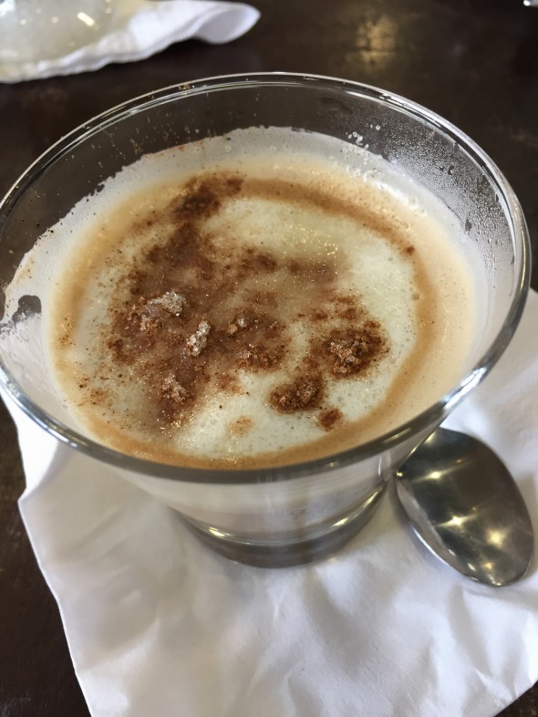 Cuban coffee is delicious!  They often sprinkle just a little cinnamon on the top.  I take notes from wise Charlotte, who orders a cappuccino after every meal!
