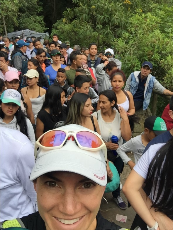 Me and a few Colombians out on the trail to Monserrate