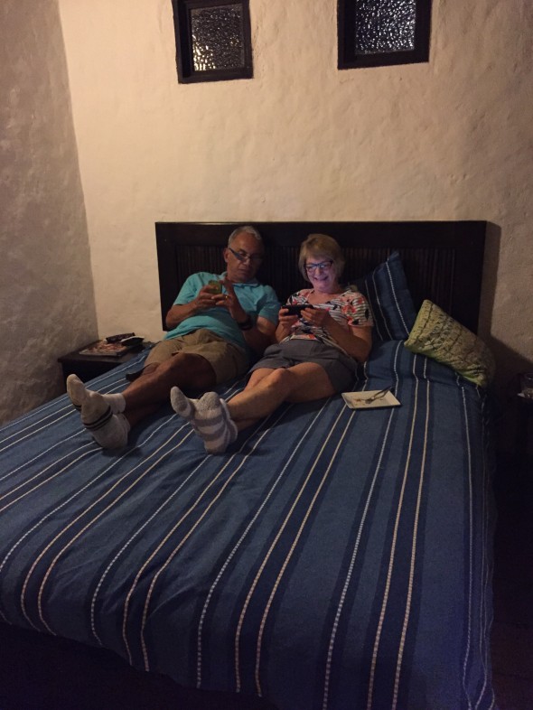 My parents were glued to their phones in the evening, sharing photos and sending texts to family and friends; it made me laugh!  And it made me happy that they were so eager to share their experiences.  :)