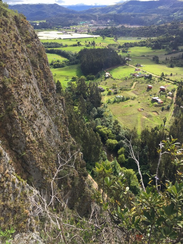 Outside the little town of Suesca, an area known for rock climbing