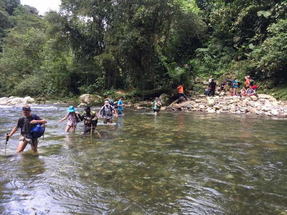 There were 4 river crossings during the 4-day trek