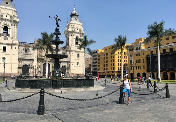 La Plaza Mayor/Plaza de Armas is the core of the city.  It’s located in the HIstoric Center and is surrounded by government buildings and cathedrals, all with a mix of architecture from various timeframes.